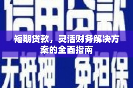 礼县短期贷款，灵活财务解决方案的全面指南