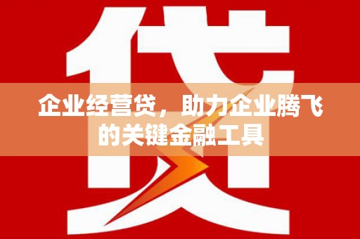 唐山企业经营贷，助力企业腾飞的关键金融工具