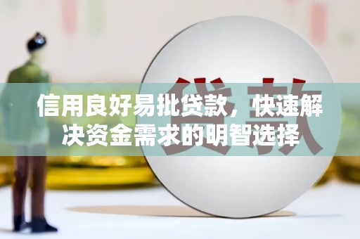 坦洲信用良好易批贷款，快速解决资金需求的明智选择