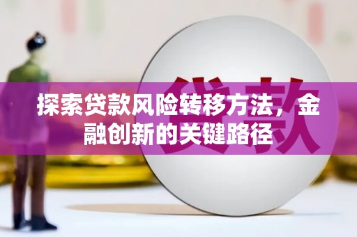 敦化探索贷款风险转移方法，金融创新的关键路径