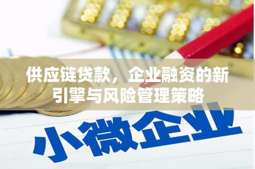 丹徒供应链贷款，企业融资的新引擎与风险管理策略