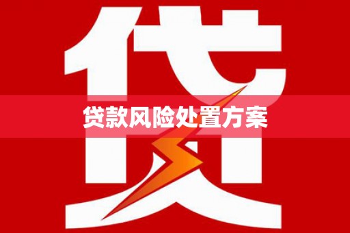 江北贷款风险处置方案