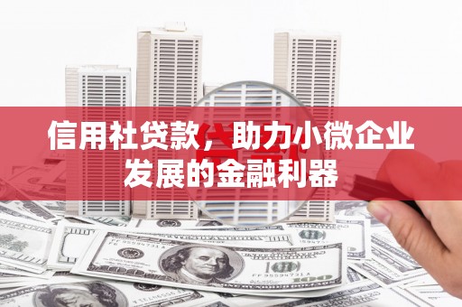 色达信用社贷款，助力小微企业发展的金融利器